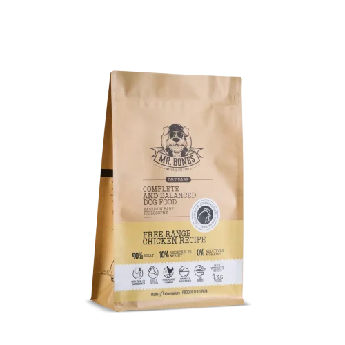 Comida natural deshidratada para perros
