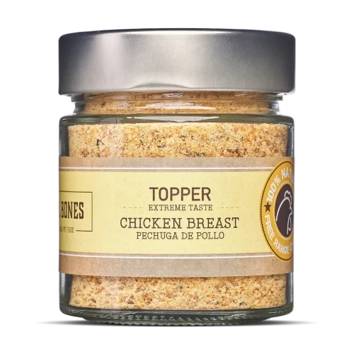Topper pechuga de pollo para perros y gatos Topper de pollo para perros y gatos. Complemento natural deshidratado
