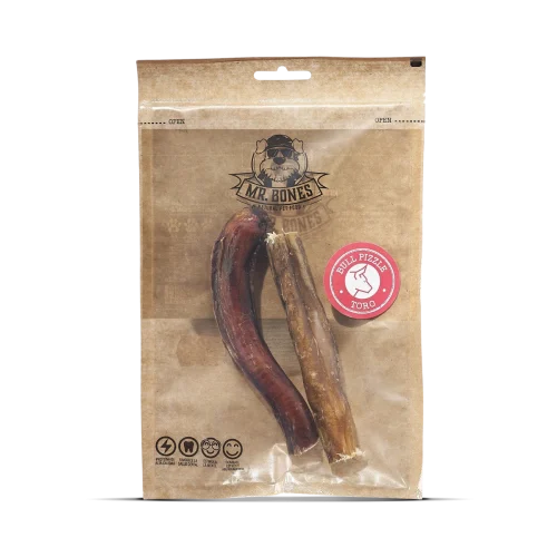 Nervio de toro para perros. Snack dental natural. 2 unidades
