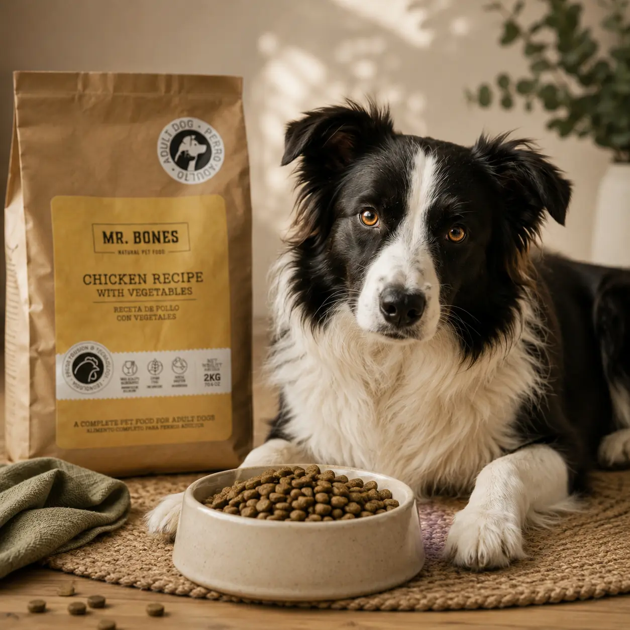 Transición alimentaria en perros: cambio progresivo de comida con producto Mr. Bones