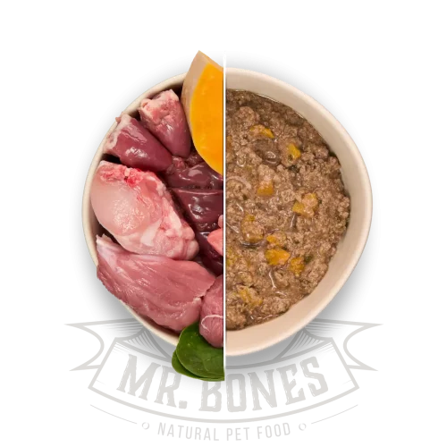 comida cocinada de conejo para perros