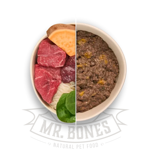 comida cocinada de ternera para perros
